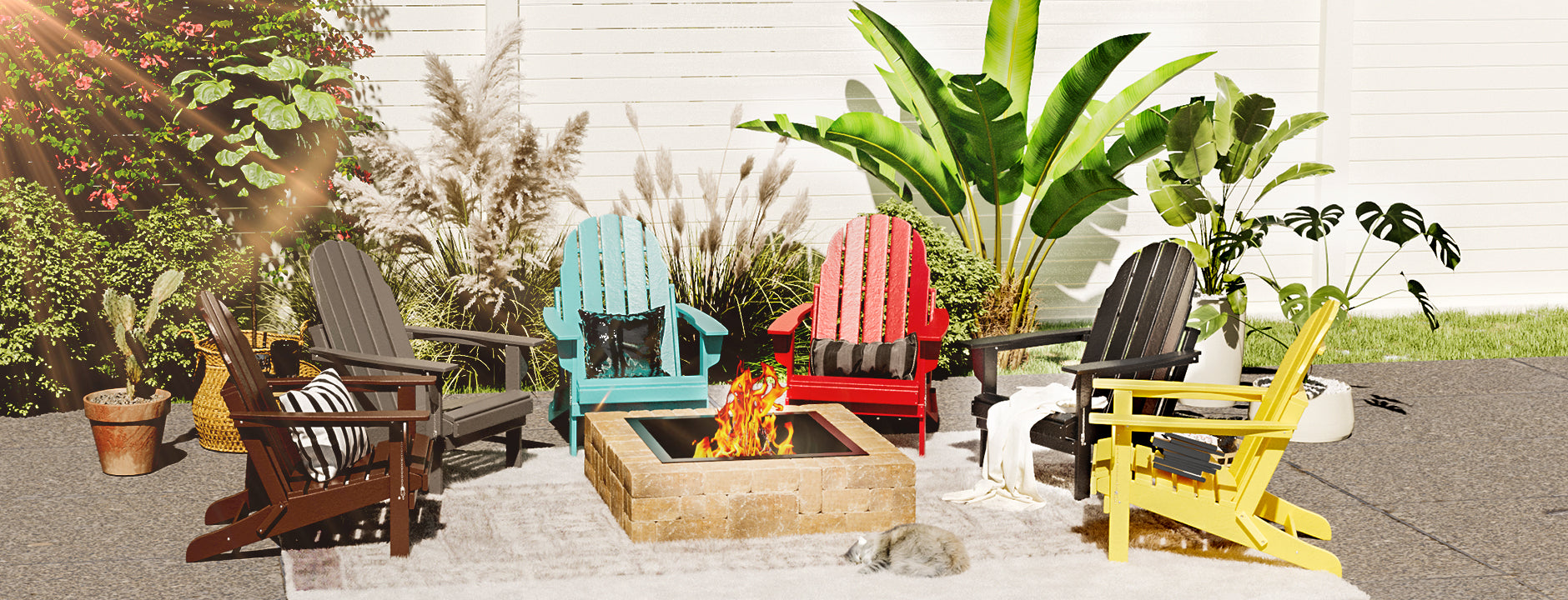 HDPE Folding Adirondack Chair