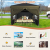 Pop up Canopy,10X10FT Commercial Instant Pop Up Gazebo w/Air Vent, Waterproof Portable Canopy Detachable Sidewalls w/Storage Bag,4 Ropes,8 Stakes for Garden Patio Camping Party Event Black