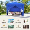 Privacy 10x10FT Pop up Canopy Tent, Commercial Instant Pop Up Gazebo w/ 4 Sidewalls, Windows, Storage Bag, 4 Ropes,8 Stakes for Patio/Outdoor/Wedding Parties and Events