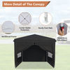 Pop up Canopy,10X10FT Commercial Instant Pop Up Gazebo w/Air Vent, Waterproof Portable Canopy Detachable Sidewalls w/Storage Bag,4 Ropes,8 Stakes for Garden Patio Camping Party Event Black