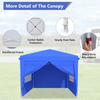 Privacy 10x10FT Pop up Canopy Tent, Commercial Instant Pop Up Gazebo w/ 4 Sidewalls, Windows, Storage Bag, 4 Ropes,8 Stakes for Patio/Outdoor/Wedding Parties and Events