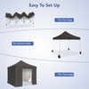 Pop up Canopy,10x10FT Waterproof Instant Canopy Tent w/4 Removable Sidewall,Patio Gazebo w/Roller Bag,4 Weight Bags, Privacy Protection Easy Up Canopy Tent for Wedding Party Commercial Event Pavilion