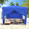 Privacy 10x10FT Pop up Canopy Tent, Commercial Instant Pop Up Gazebo w/ 4 Sidewalls, Windows, Storage Bag, 4 Ropes,8 Stakes for Patio/Outdoor/Wedding Parties and Events